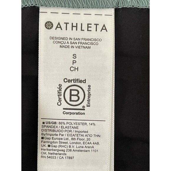 Athleta Shirt Womens Small Swing Forward Pleated Tank Top Deep Ocean Teal NWOT‎ - Picture 6 of 11